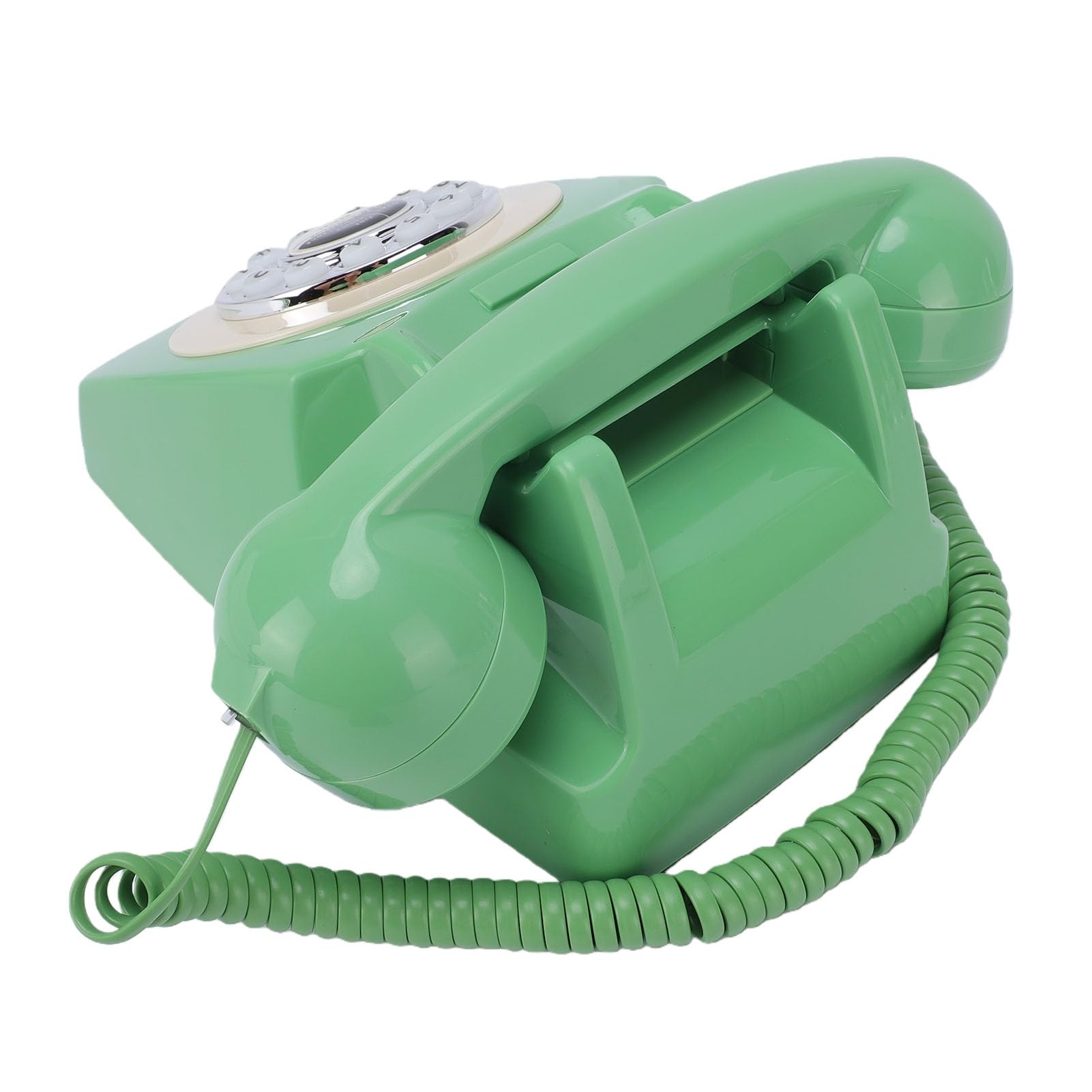 Fabater Teléfono Fijo con Cable Antiguo Estilo Vintage para Seguridad y Recuerdos Familiares Material ABS Duradero 1 Unidad (Verde Oscuro)