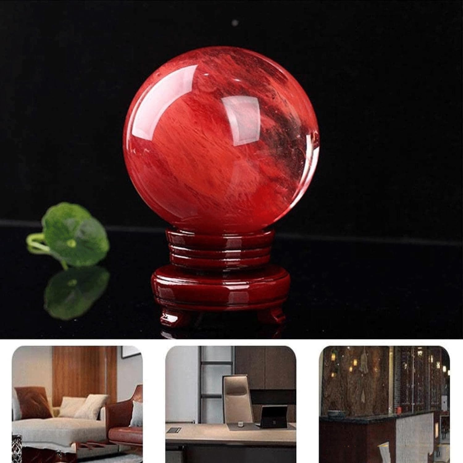 Bola de Cristal Completamente Natural con Pedestal, Bola de Cristal Redonda de Cuarzo Transparente, Buena Suerte, Fortuna, adivinación, curación, Piedra de Poder para sanar el corazón.,12cm