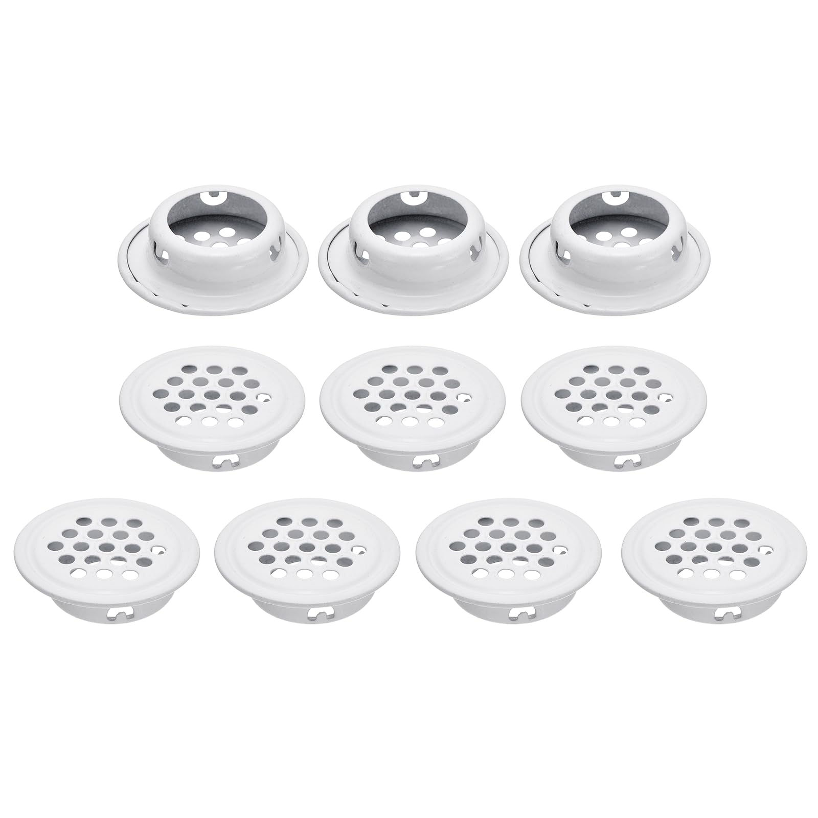 sourcing map 10pcs Circular Air Vents 1" (25mm) Soffit Vent Cover White