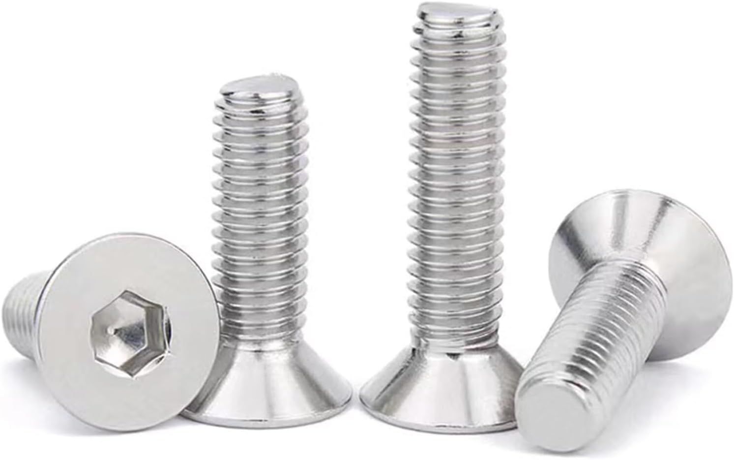 M2-0.4 x 8mm Flat Head Socket Cap Screws Countersunk Bolts, DIN7991,Stainless Steel 18-8 (304),Allen Socket Drive,Machine Screws,Metric Fully Threaded Inner Hex Screw Fasteners Bolts 100 Pcs