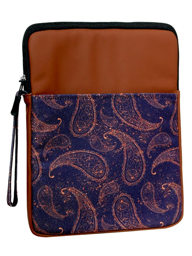 Image of ProElite Tablet Sleeve Case Cover for Upto 11.5 inch for iPad 10.2 /Air 10.9 /Pro 11 / Samsung /Lenovo /Galaxy Tab A9 Plus /S8 /S9 /Realme Pad /Honor Pad X9 /Xiaomi Mi pad 7 /Redmi Pad /Oneplus Pad, Brown Multileaf