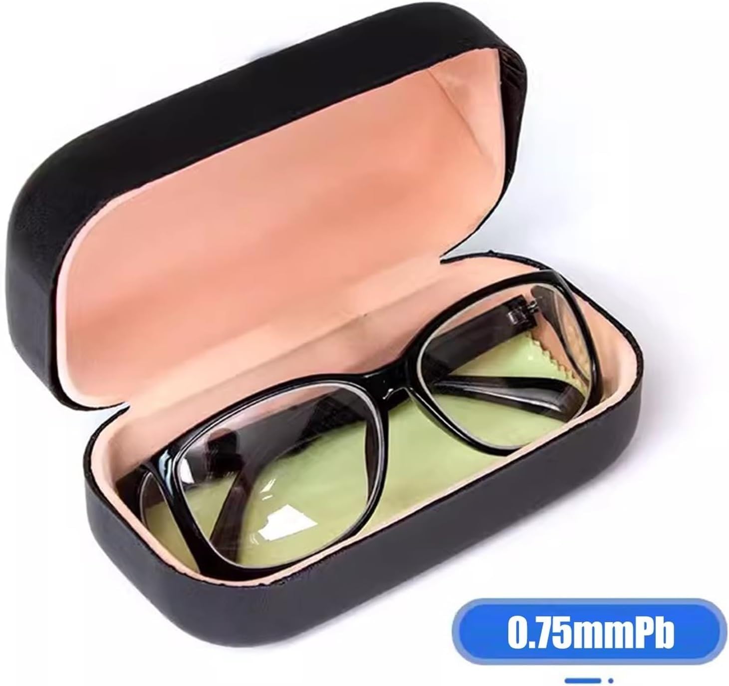 REHOOF Delantal De Plomo Gafas De Protección con Plomo contra Radiación De Rayos X: con Marco De Plástico Envolvente Y Protectores Laterales,Protección Ocular 0.75mmpb