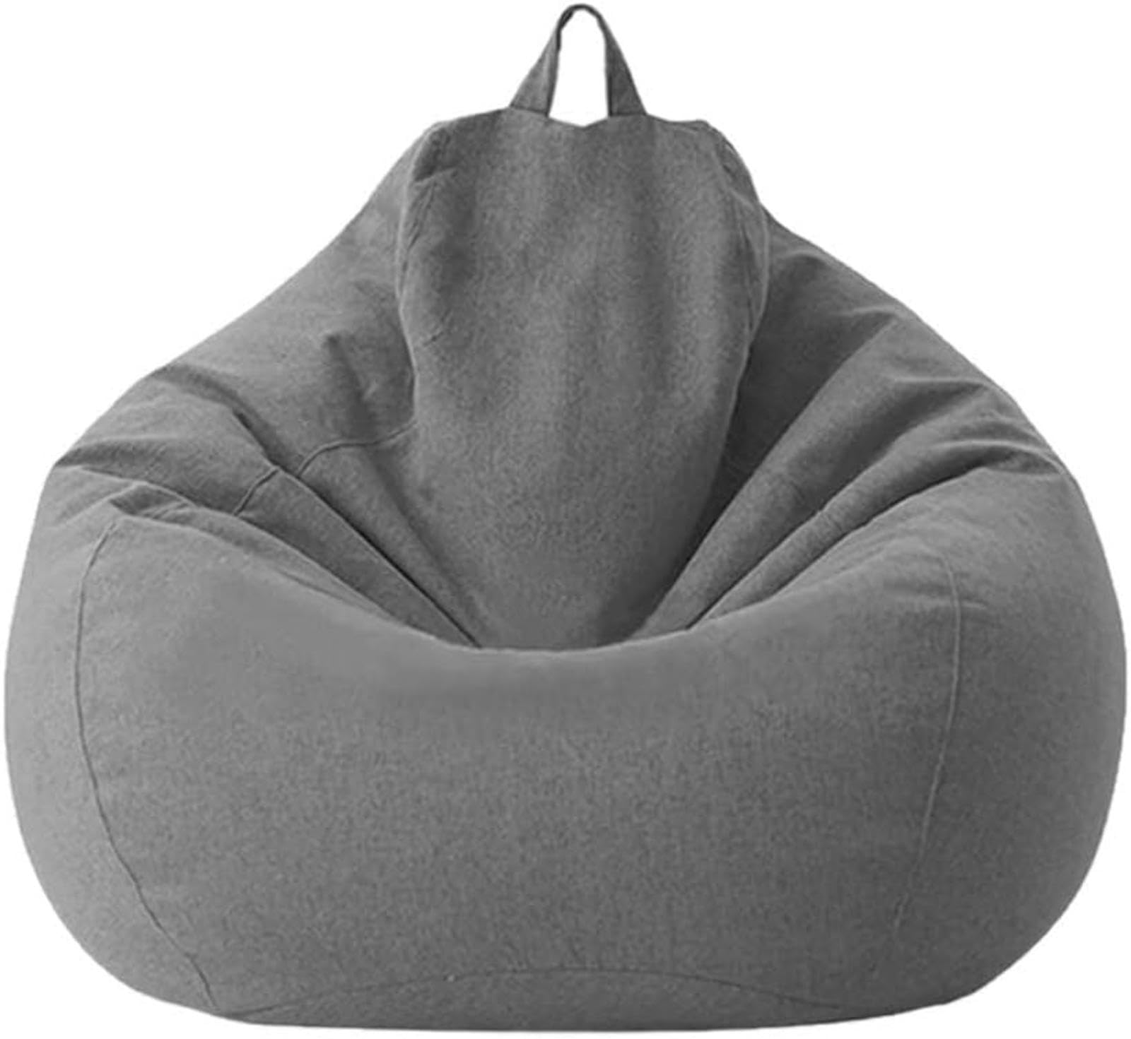 NIBHZ Bean Bag Cover Big Cotton Linen Lazy BeanBag Chair Sofa Covers Puff Relax Lounge Couch,gray-70X80cm
