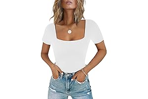 Women's Sexy Short Sleeve Thong Bodysuit