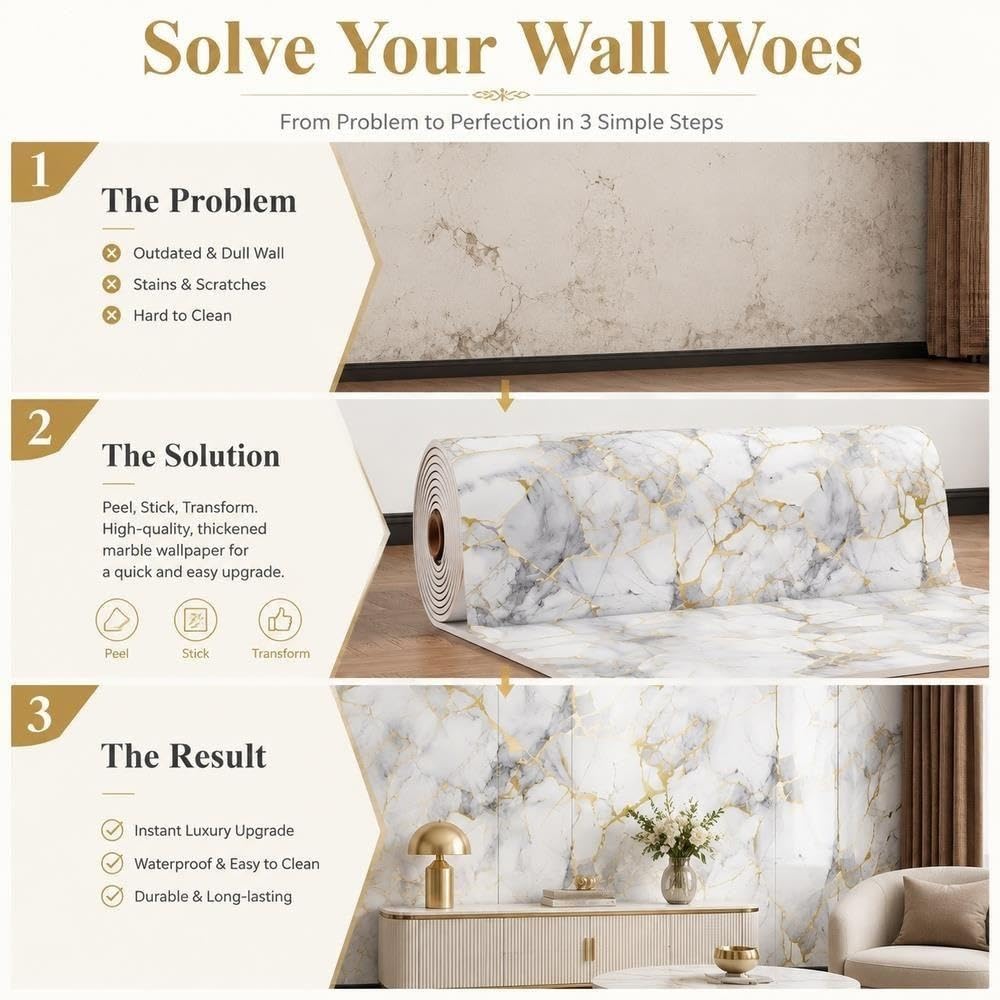 Peel and Stick Stone Stripe Wall Panels Waterproof Backsplash Tile