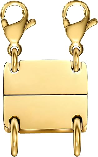 Miniatura 13 de Cierre de capas de collar con cierre magnético para joyas, separador de oro y plata para collares y cadenas apilables