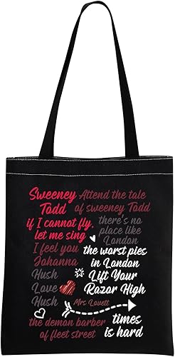 Sweeney Todd Bolso de mano Sweeney Todd Musical Tote Sweeney Todd Merch Merch Sweeney Todd Cita