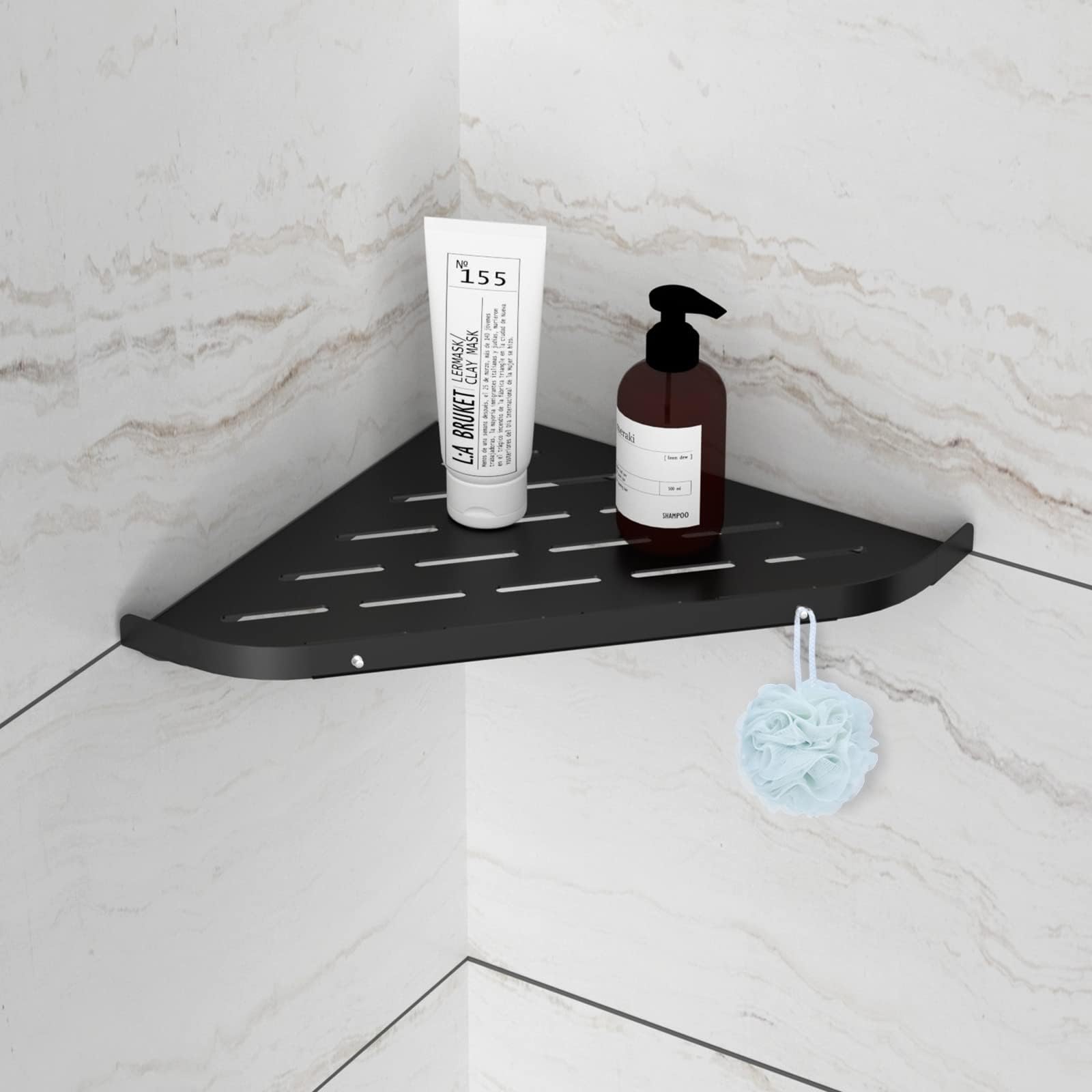 Amazon.com: JOPOFI Bathroom Corner Shelf Shower Caddy 2 Pack, Screw in ...