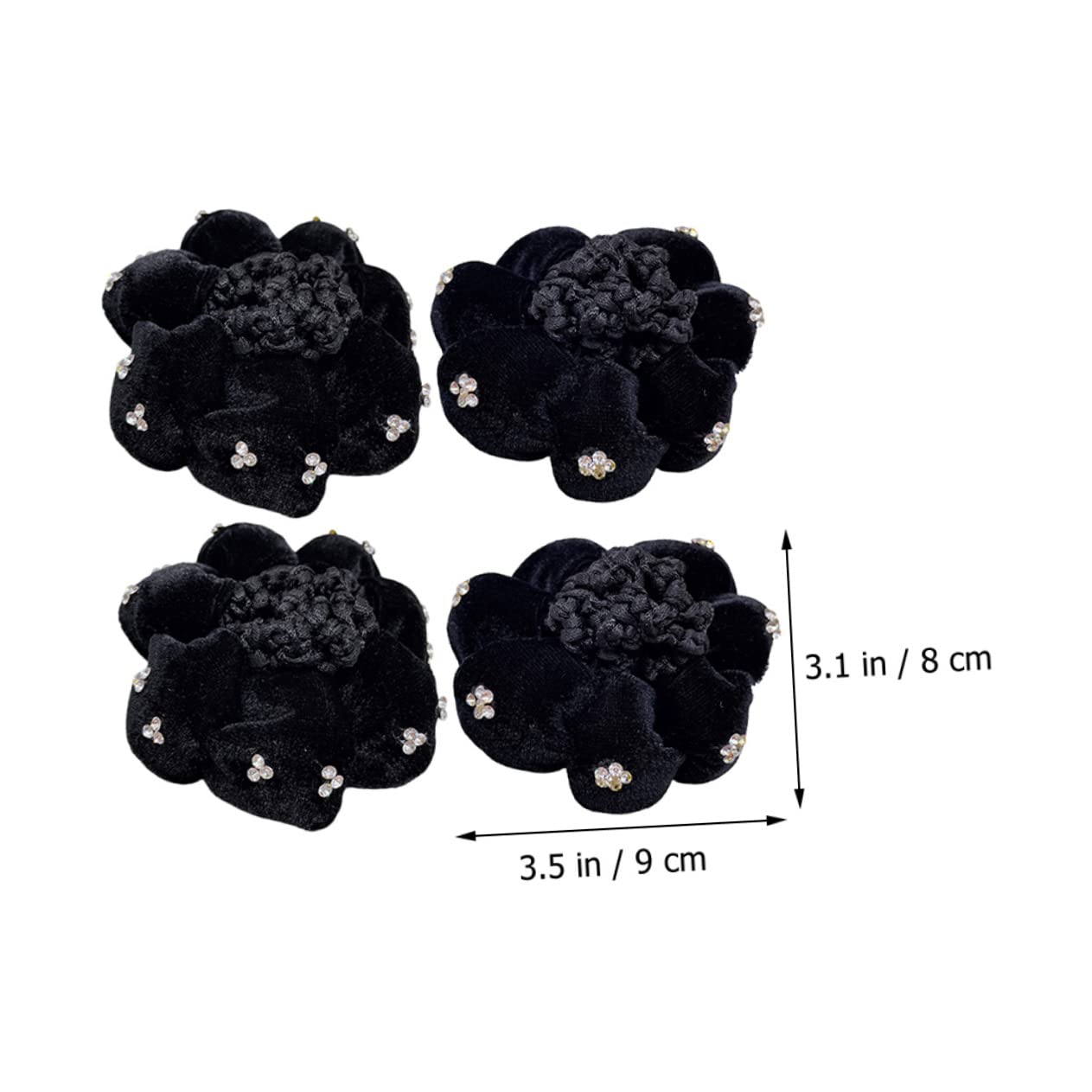 FRCOLOR 3 Set Di Eleganti Retine Copri-chignon Per Donna Retine Copri-chignon Per Donna Fasce in Tessuto Accessori Per Invitati A Nozze 4 Pezzi*3