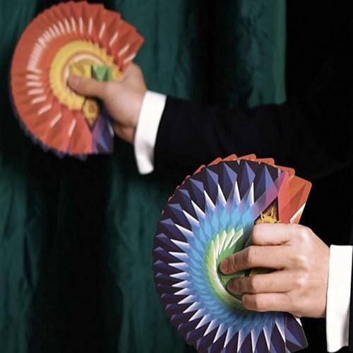 Miniatura 7 de Magia 3 piezas de cuatro colores finas tarjetas de fanning y manipulación etapa ilusiones tarjeta truco accesorios mágicos (3.5 in x 2.6 in)