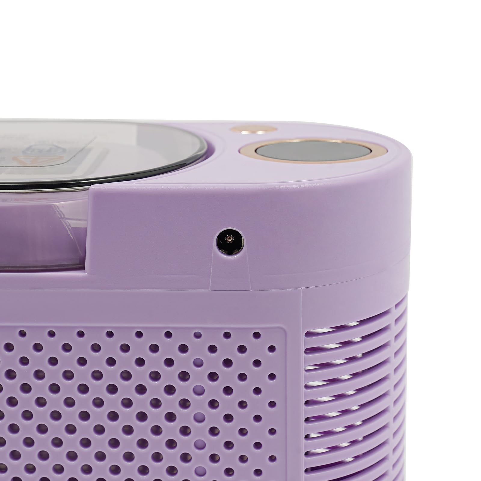 Gelatiera compatta, viola, 21,6 x 9,3 x 12,8 cm, mini gelatiera con attacco auto da 12 V, tecnologia a semiconduttore, silenziosa, portatile, per casa, auto e viaggi