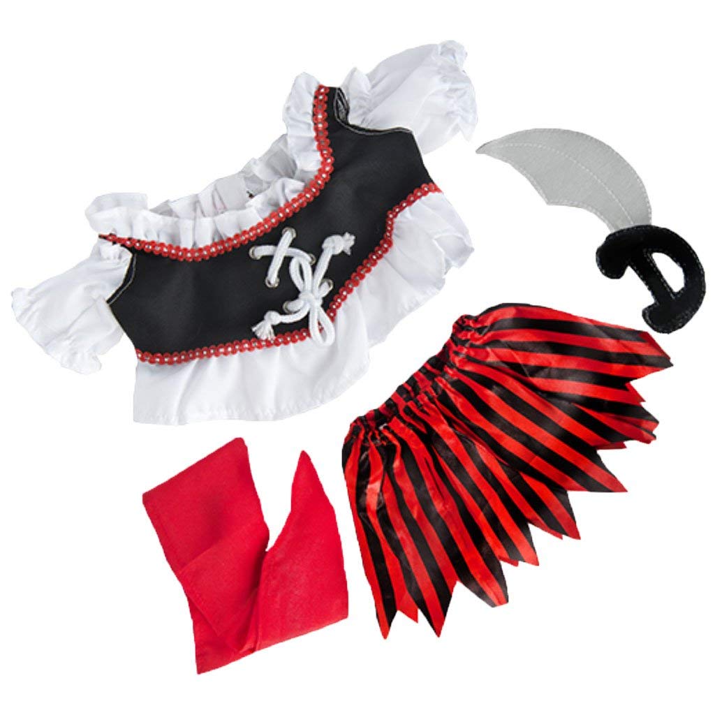 BYO-BFF Stuffed Animals Plush Toy Outfit – Pirate Girl Dress 16”