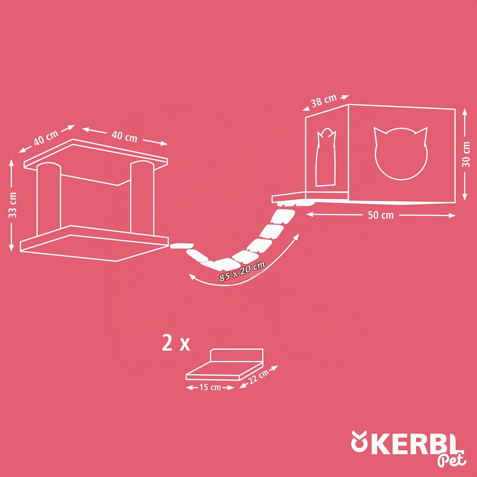 Kerbl Pet Katzenspielplatz Top, Natur/weiß