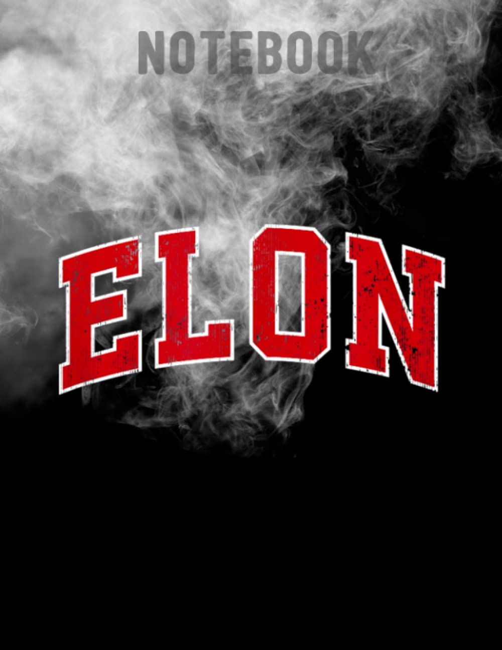 Notebook: Elon North Carolina NC Vintage Sports Design Red Design / CollegeRuled Line / Large 8.5''x11''