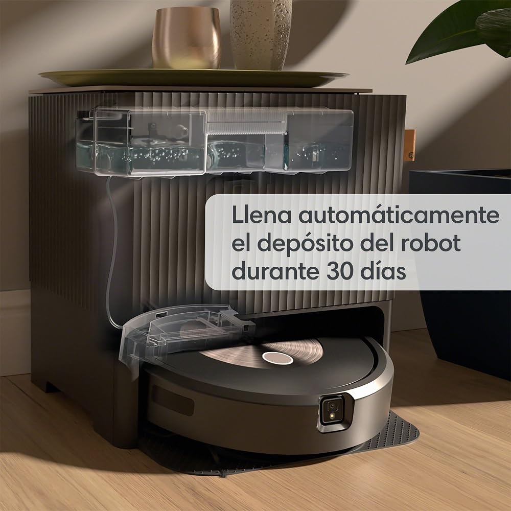 iRobot Robot Aspirador y friegasuelos 2 en 1 Roomba Combo j9+ con estación de llenado y Vaciado automático CleanBase y Sistema fregado Innovador, Color Marrón Alce - Identifica y Evita obstáculos