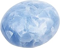 Vista 1 de June&Ann Piedras naturales de palmera celestita, piedras preciosas curativas para terapia de preocupación, piedras de cristal para meditación