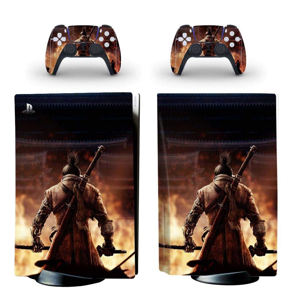 Sekiro PS5 Standard Disc Edition Skin Sticker Decal Cover for Playstation 5 Console Controller PS5 Skin Sticker Vinyl-Kyspf0370
