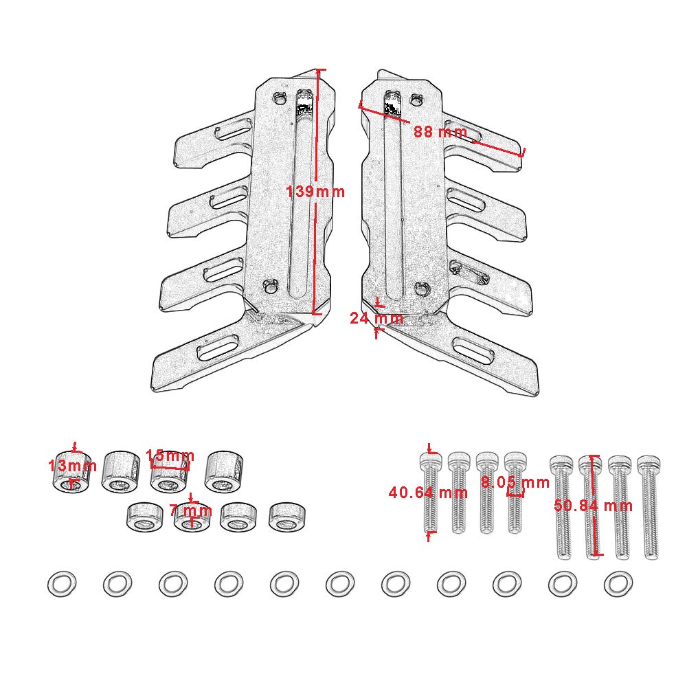 Protection Latérale d'aile Avant de Moto Curseurs de Garde-boue Protecteur de Fourche Inférieur pour S1000R/RR/XR pour Z750/Z800/Z900/Z1000 pour YZF-R1/R6/R15 V3/MT09/MT10 (Vert)