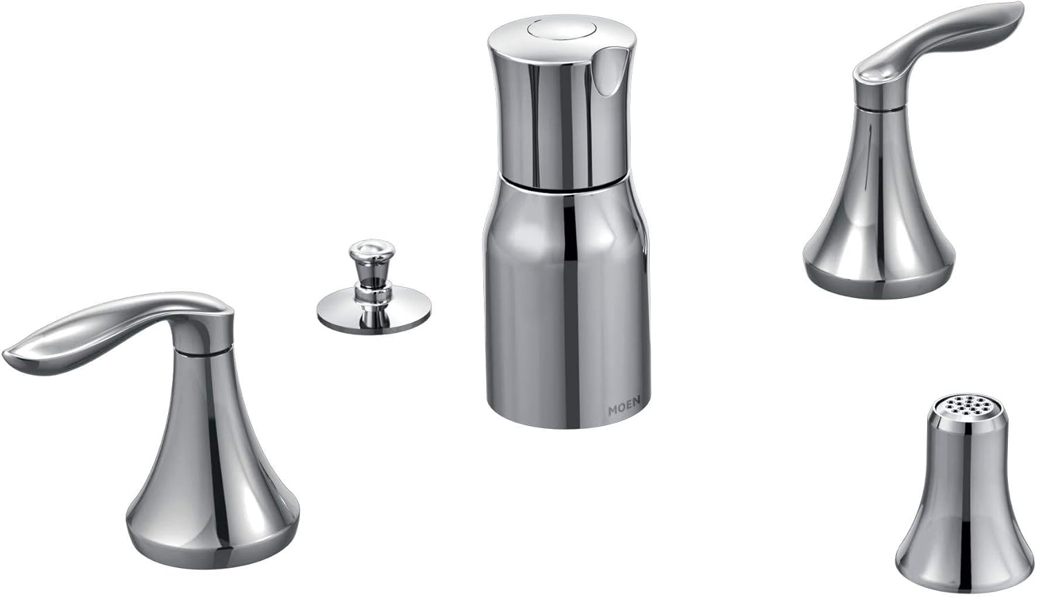 Moen T5220 Eva TwoHandle Bidet Faucet, Valve Required, Chrome