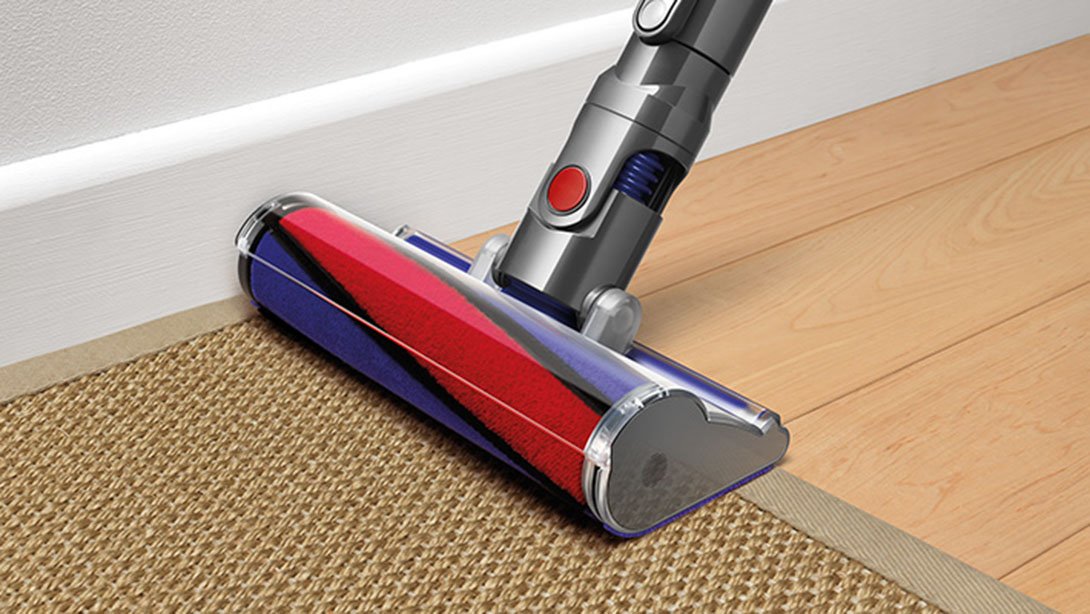 Dyson 966489–01 miękka głowica czyszcząca, czerwona/fioletowa