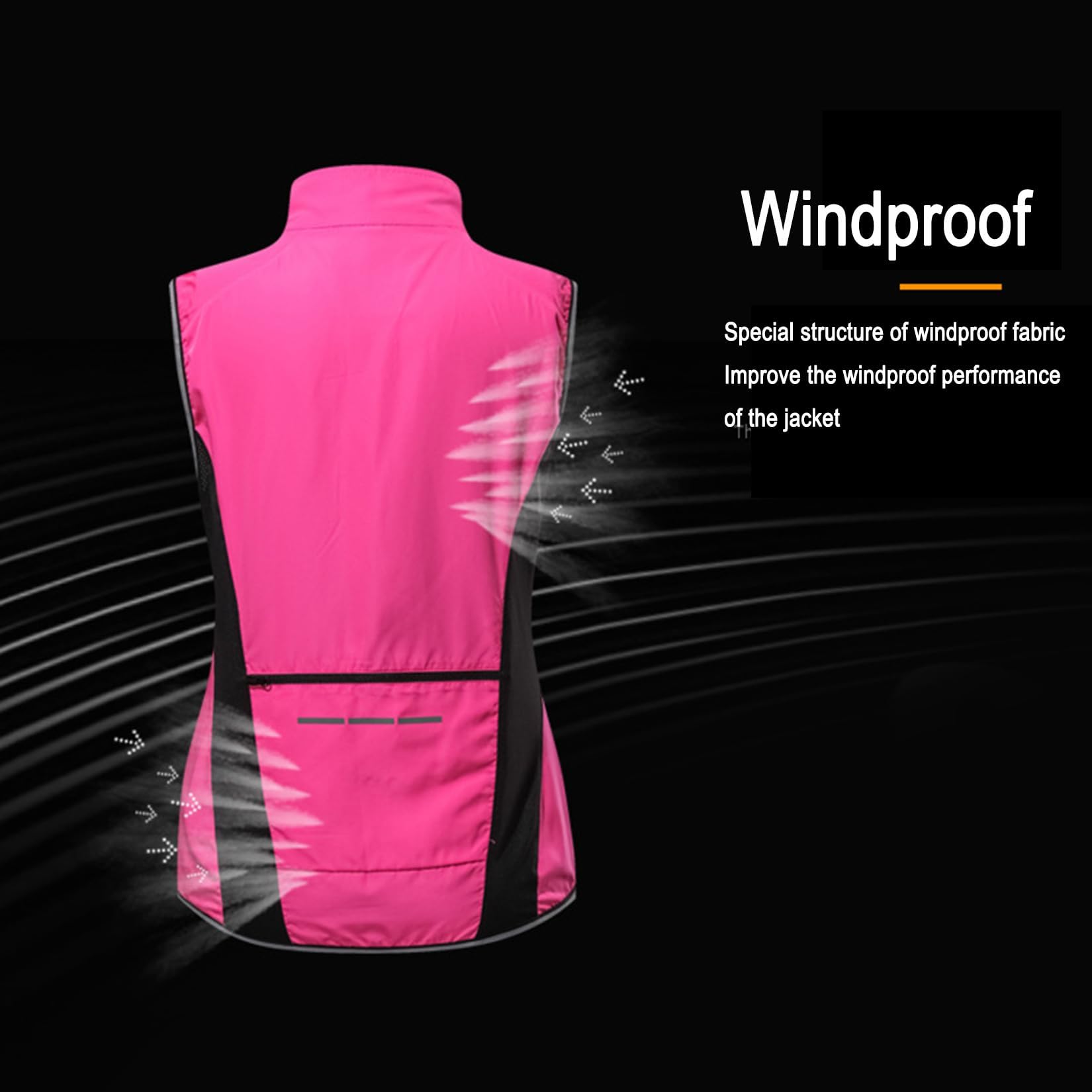 ARMAAN Gilet De Cyclisme Femme Réfléchissant, Respirant, Léger Et Imperméable, Haute Visibilité Sans Manches, Idéal Pour Le Vélo De Montagne Le Jogging Le Cyclisme Et La Course À Pied