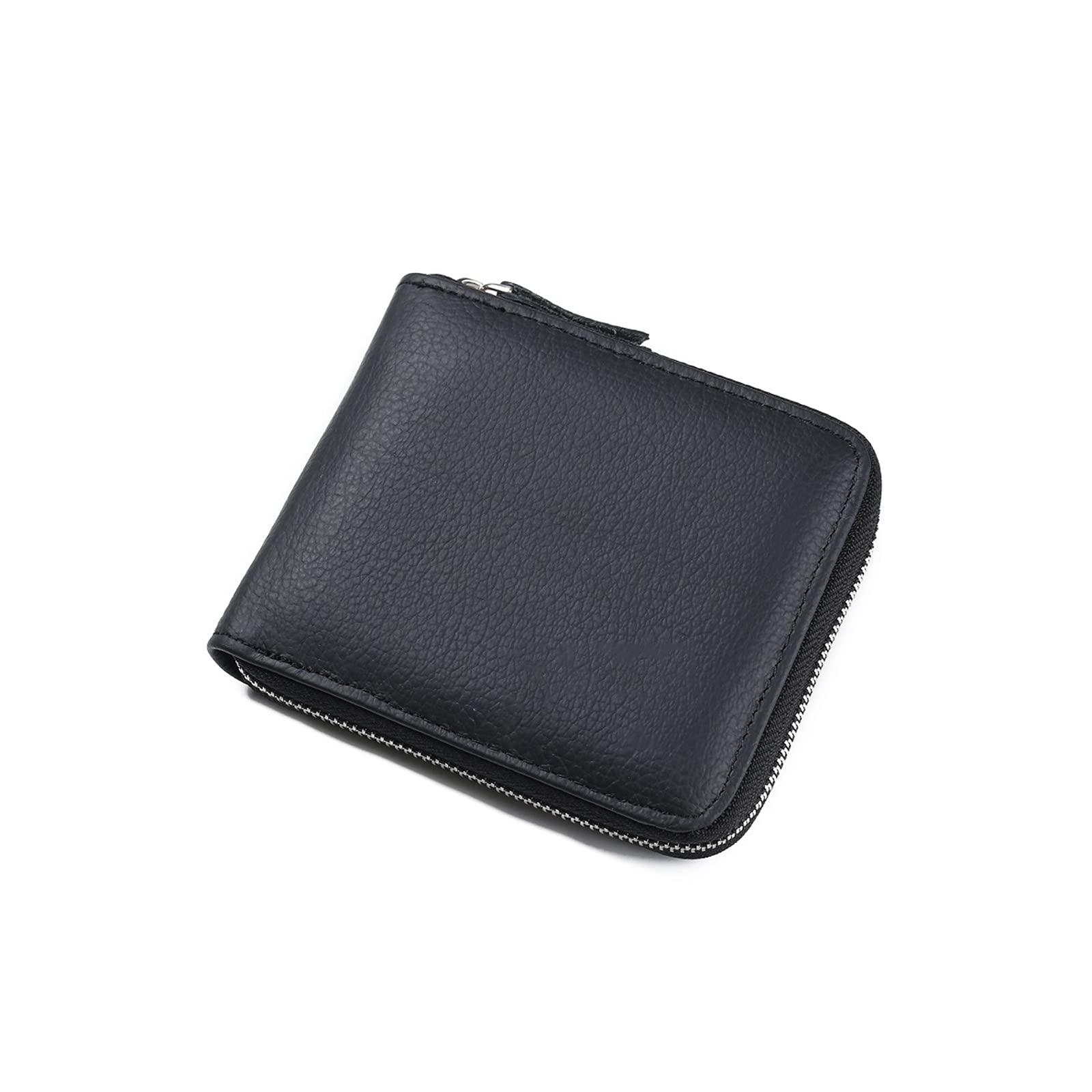 VFEDDDFVFEDDDF Wallet Men Wallets 100% Genuine Leather Zipper Around Wallet Card Holder Coin Purse Card Holder Wallet Purse