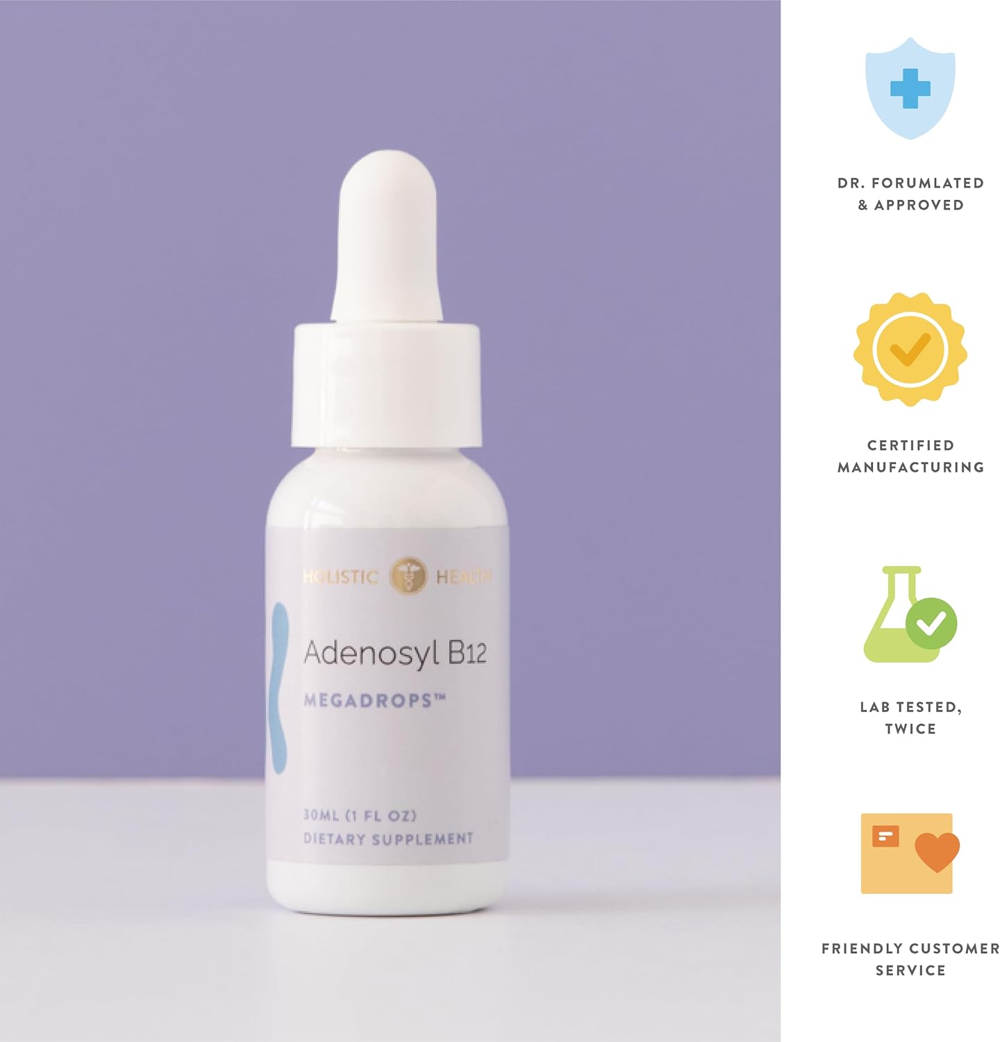 Holistic Health Adenosyl B12 MegaDrops™ 28ML (.95 FL oz)