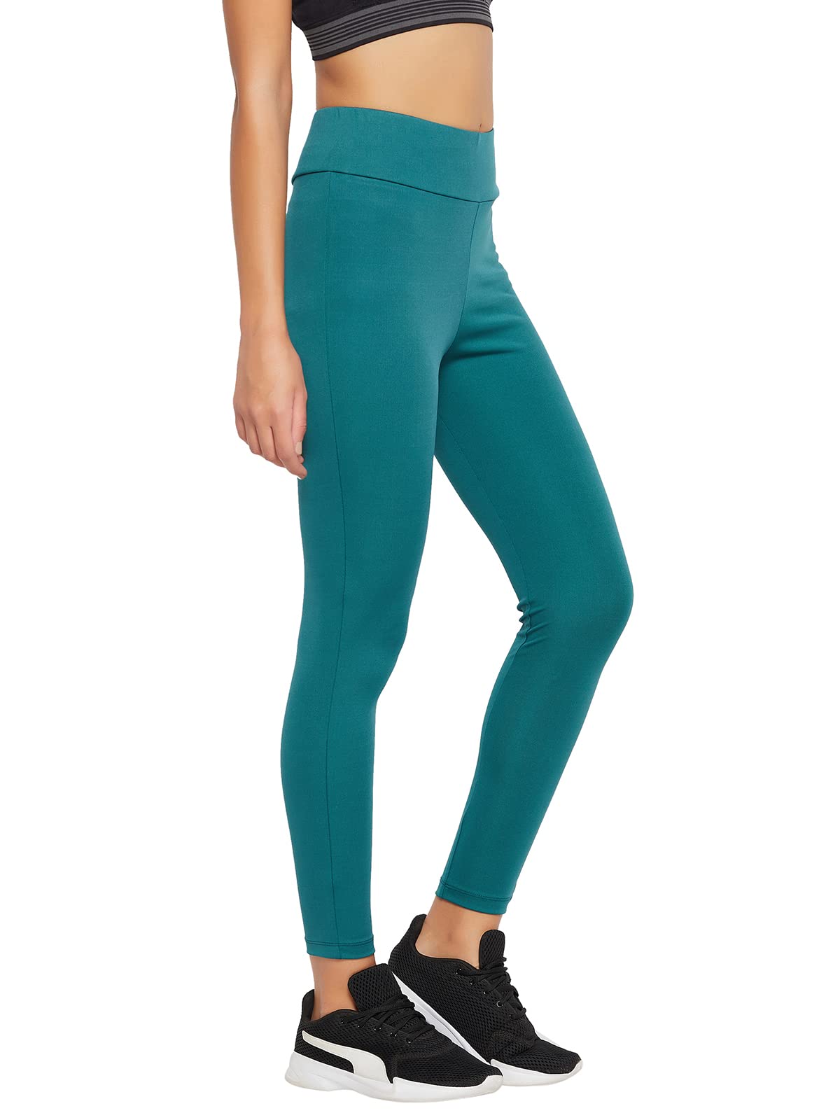 Clovia Damskie rajstopy Active z wysokim stanem