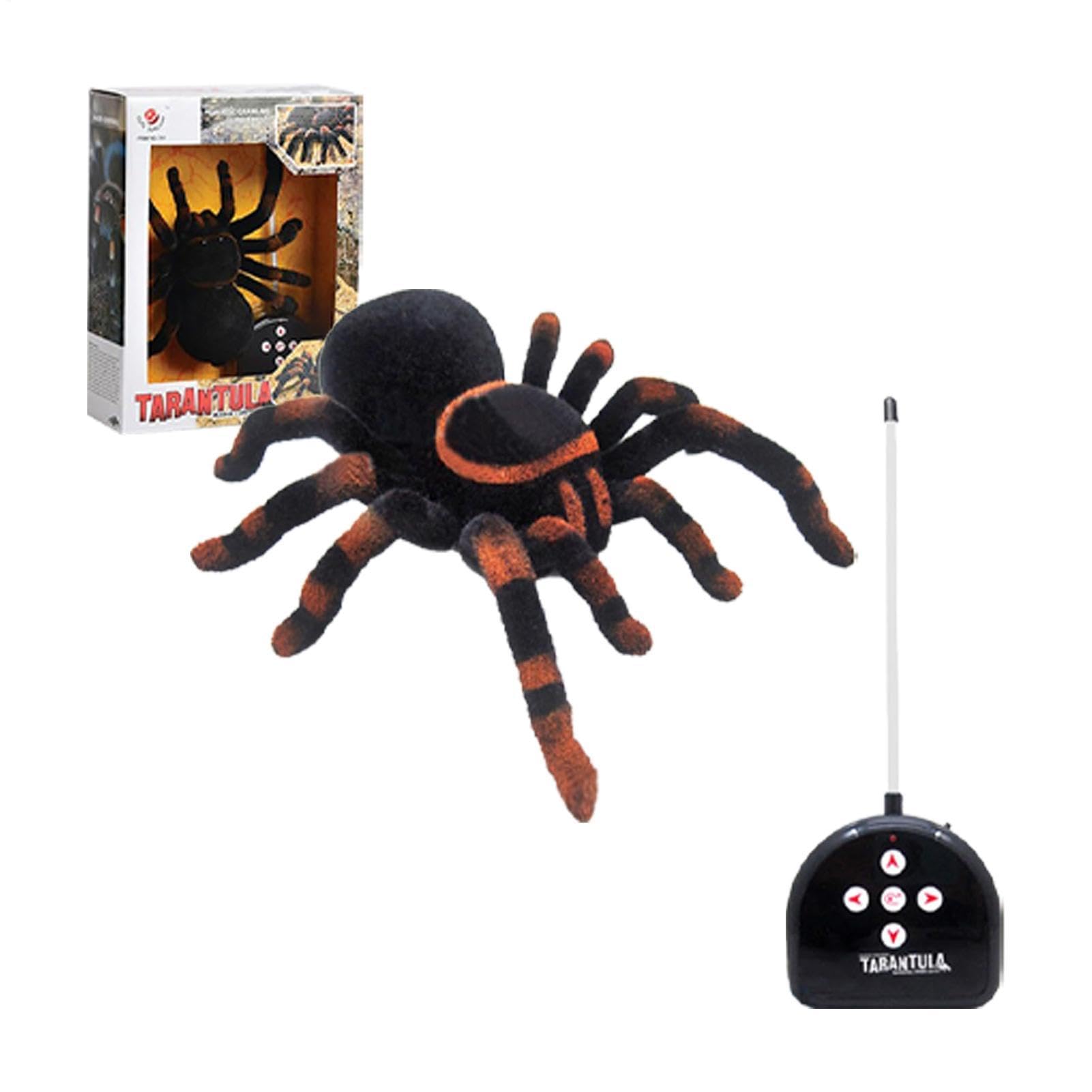 Juguete teledirigido de araña, araña RC | Juguete espeluznante | modelo de araña | Juguete de control remoto, broma, juguete parodisíaco de Halloween para niñas