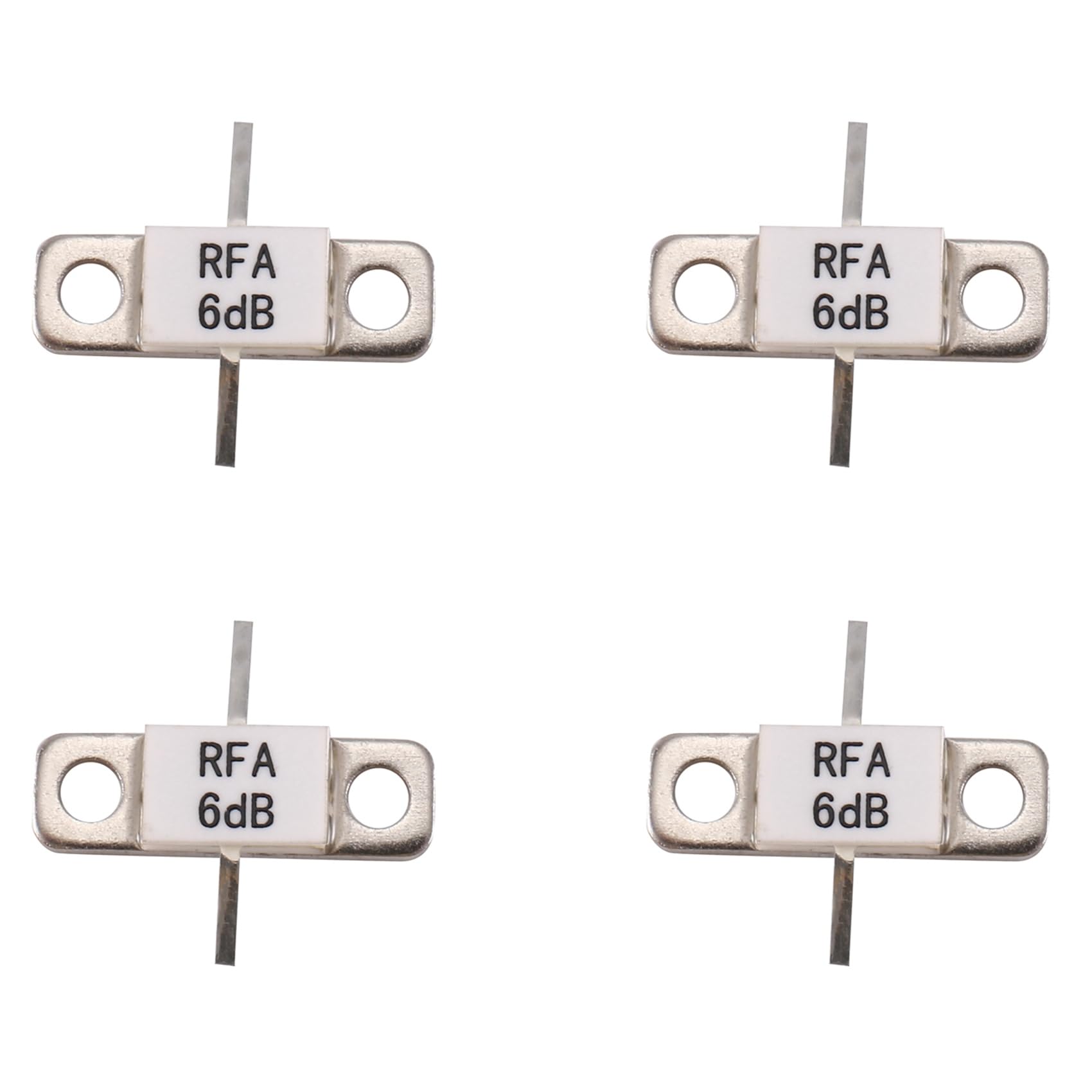 4 attenuatori 6 dB a flangia 100 Watt 6 DB 100W-6DB RFP 100W-6DB 100Watt DC-3.0 Ghz RFP 100W-6DB RFR 6-100