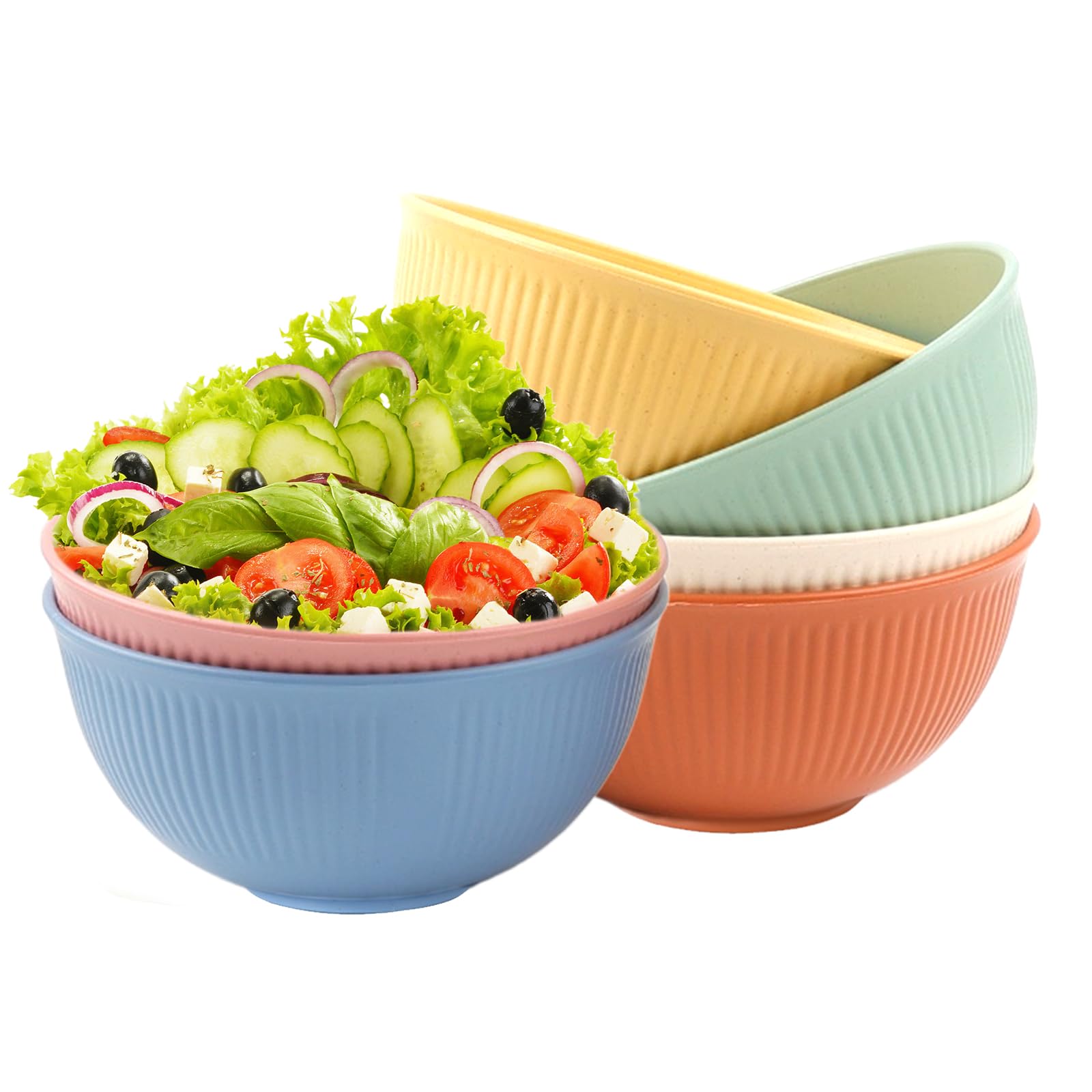 Müslischale Eisbecher Snackschale Rührschüssel Set Salatschalen Dessertschalen Suppenteller Schüsseln Bowls Große Suppenschüssel Bowle Gefäß Suppenschalen Wiederverwendbar Küchenschüsseln 6 Stück Küche, Haushalt & Wohnen