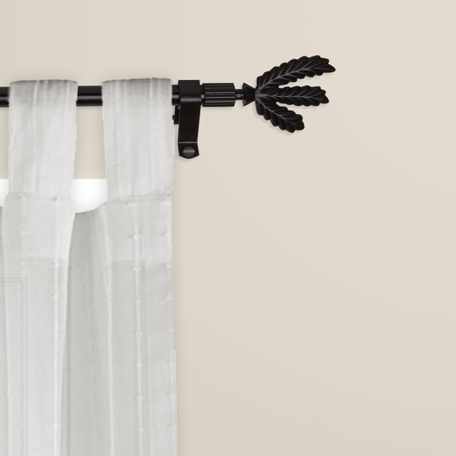 Rod Desyne 7/16" Cactus Café Rod, 18-28 inch, Black : Home & Kitchen