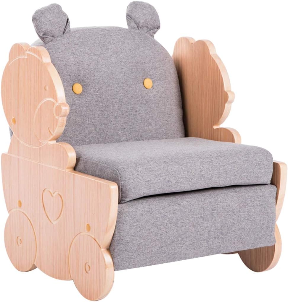 Couch Armchair Animal Cute Cartoon Boys and Girls Single Sofa Chair Study Chair in The Reading Corner of The Bedroom Load-Bearing 75kg (Color : Blue B Size : 505000cm) (Gray B 50 x 42 x 50 cm)