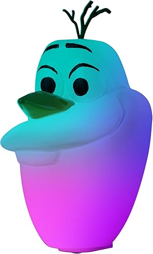 Disney Frozen Olaf - Luz nocturna LED que cambia de color, enchufe, sensor de atardecer a amanecer, blanco alto/bajo, edición para coleccionistas, disponible en Yaxa Guatemala