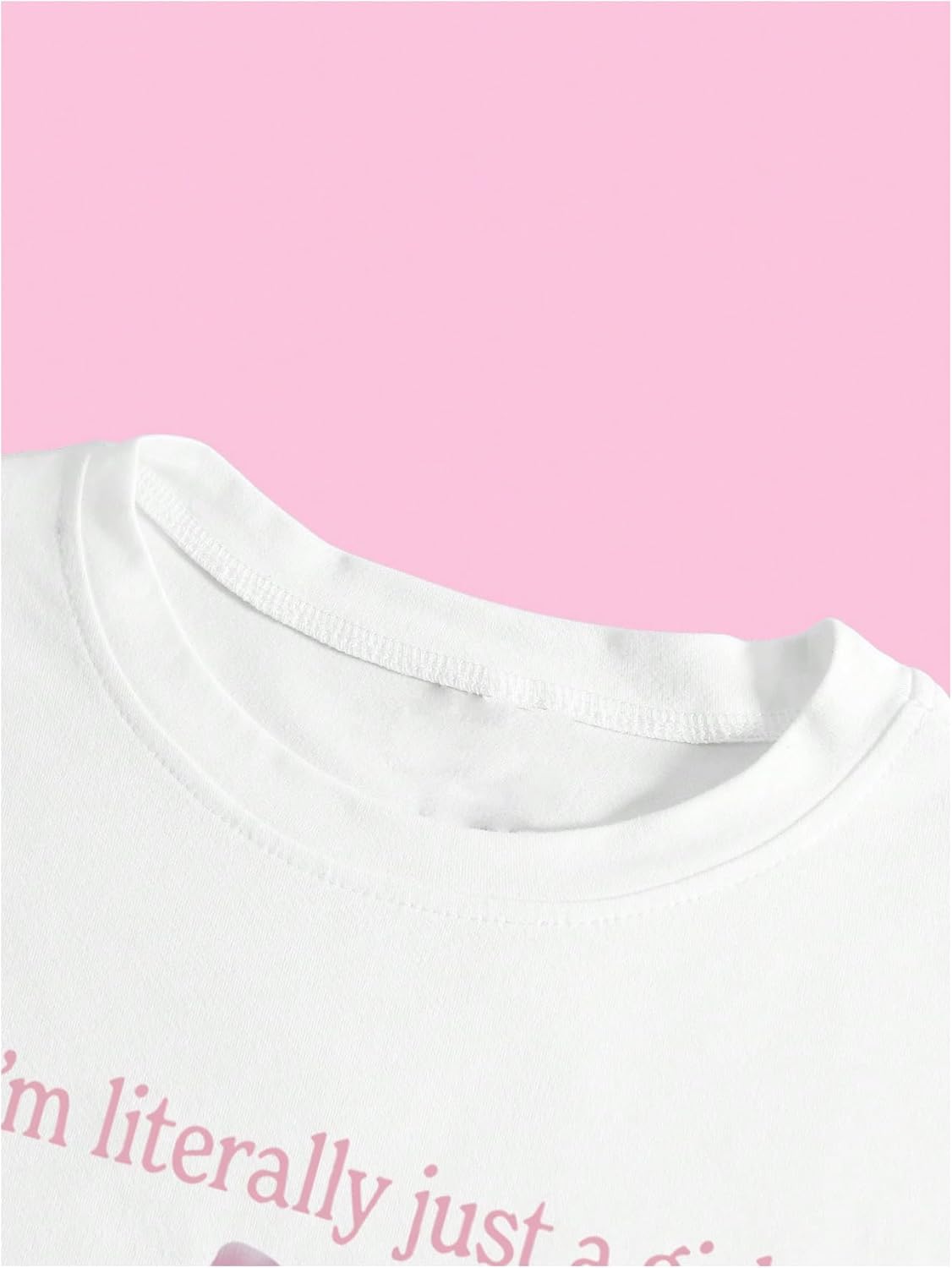 Women's Graphic Bow Short Sleeve Crewneck Crop Tops Slim Fit Y2K Cute T Shirts - Image 3