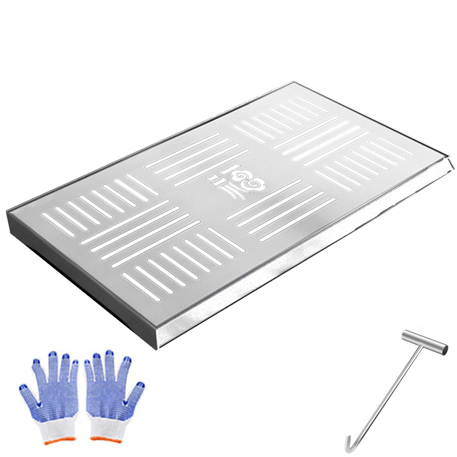 Rejilla Desague Terraza Cuadrada Empotrada para Exteriores, Rejilla Desague Jardin 304 para Entradas de Vehículos Jardines(30x20cm/12x8on)