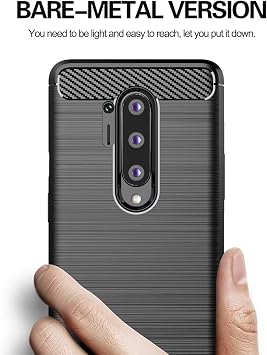 Case for OnePlus 8 Pro Case IN2023 IN2020 Case, Ultra Slim Phone Cover with Shock-Absorption TPU Rubber Protective Cases for OnePlus 8 Pro Black