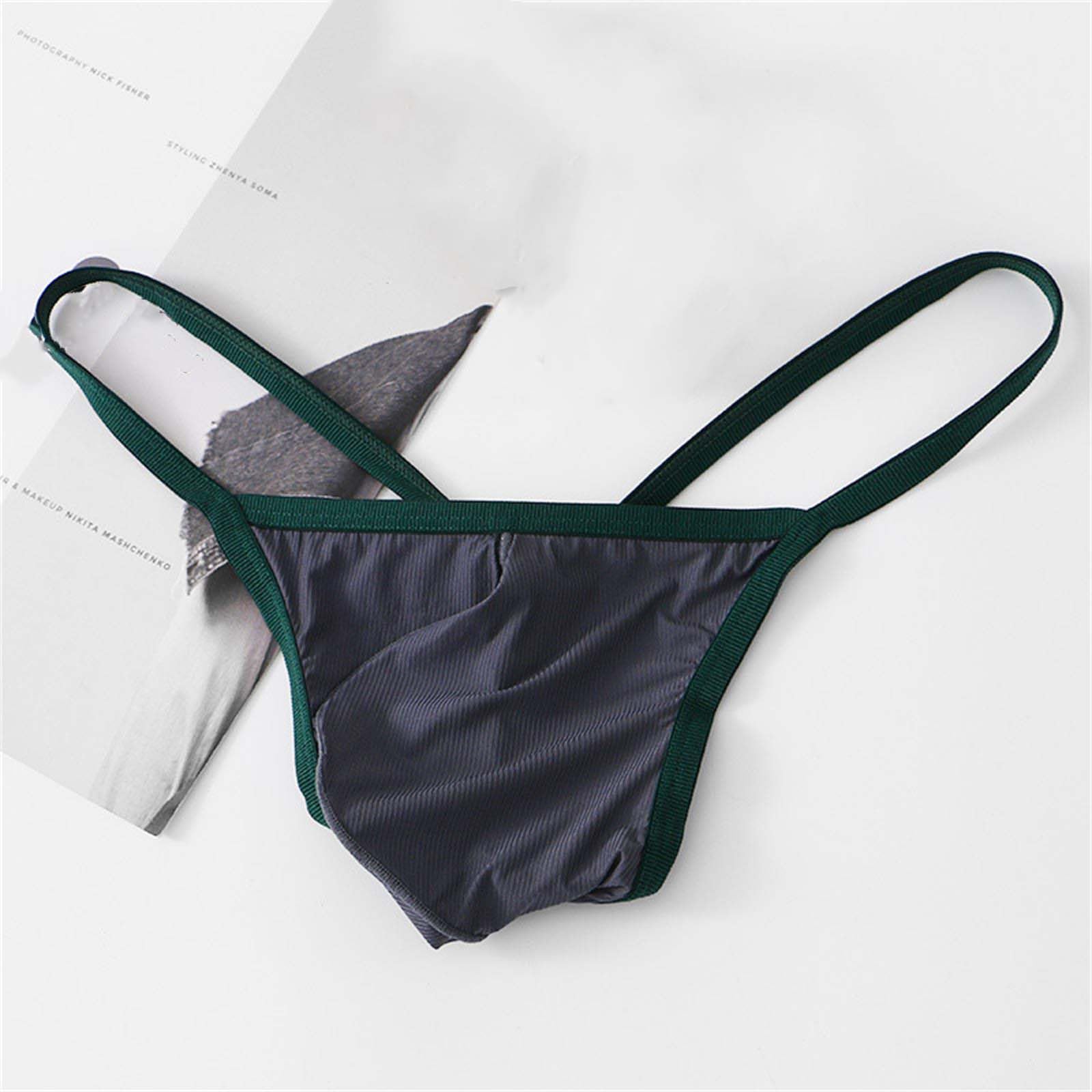 Seta di Ghiaccio Uomo T-Back Tanga Perizoma Intimo Sexy Cotone