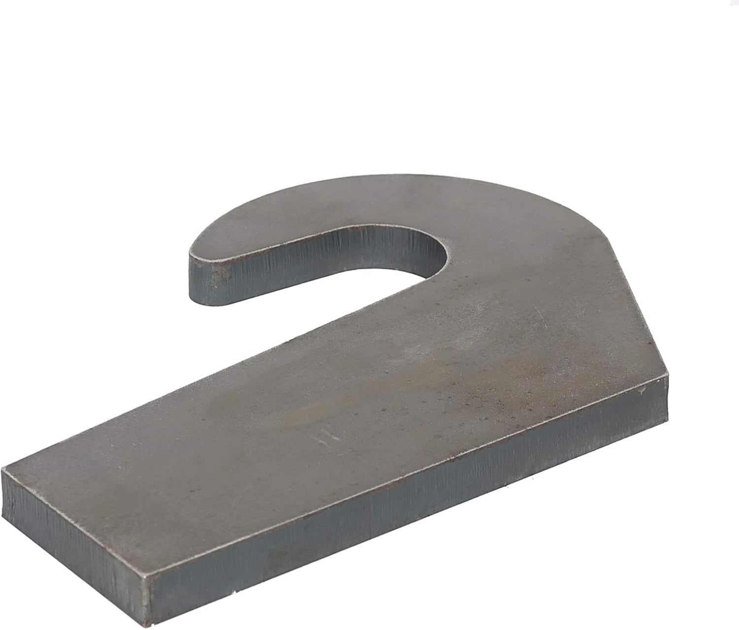 ECOTRIC 4 pcs Weld On Mounting Brackets for Pin Type Over Bucket Loader Pallet Forks Durable Heavy Duty Steel Bucket Hooks