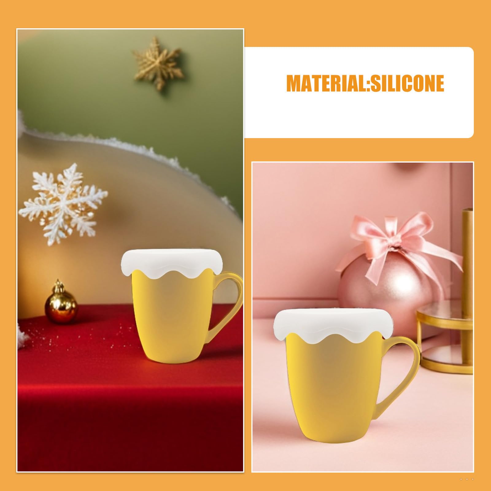 FRCOLOR 20 Stück Silikon Kaffeebecherdeckel für Keramikbecher, Dekorativ,