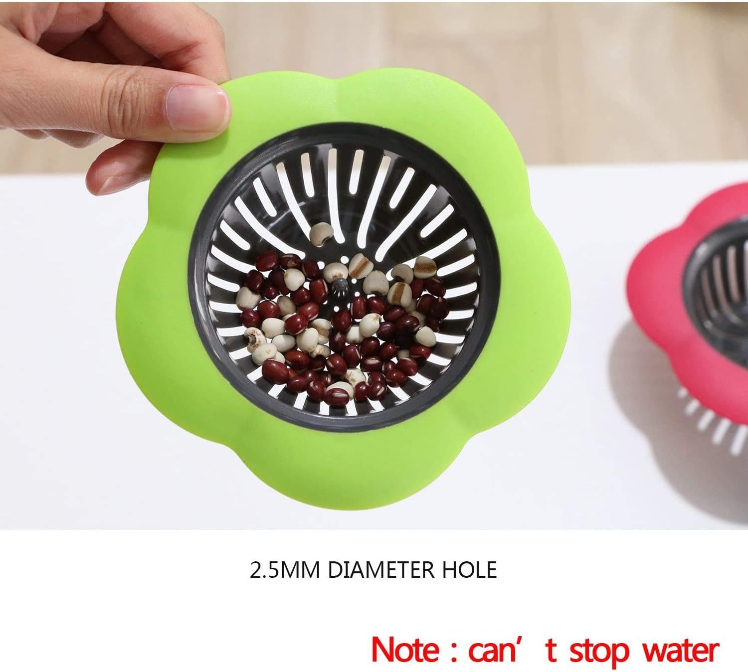 Betwoo Plastic Sink Strainer Kitchen Easy Clean Sink Drain Filter Basket (4 Pack)