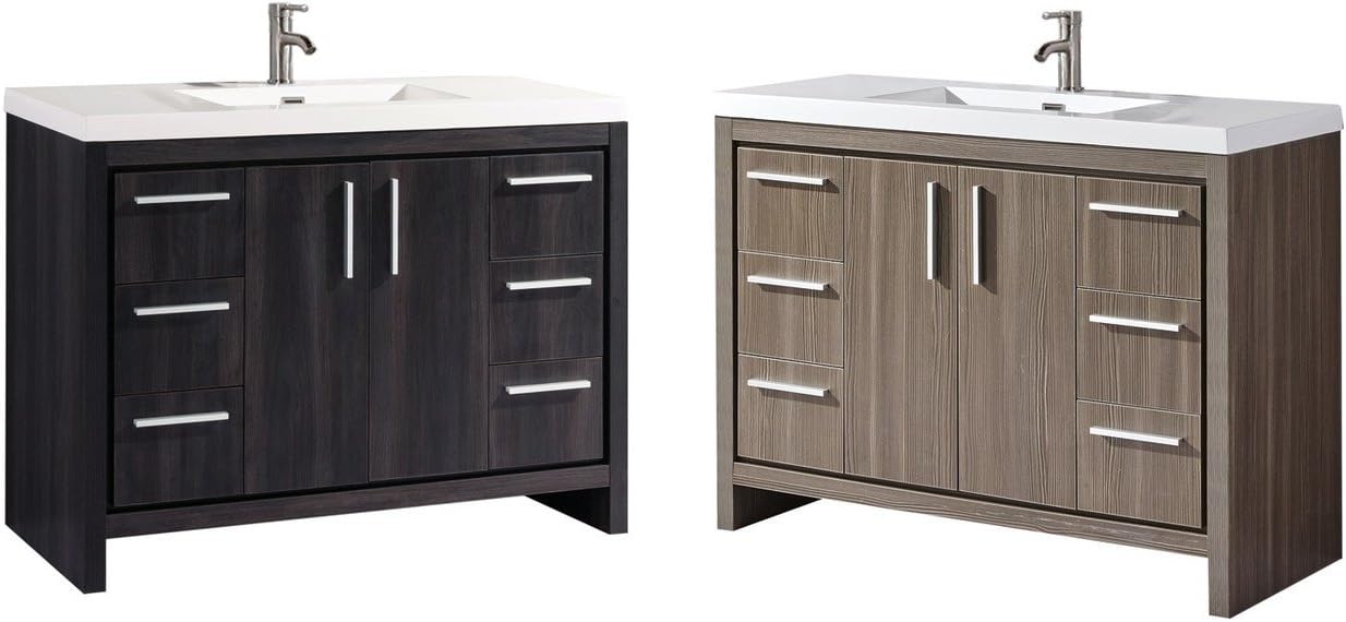 MTD Vanities MTDYGC30648BWN 48" Miami Bathroom Vanity