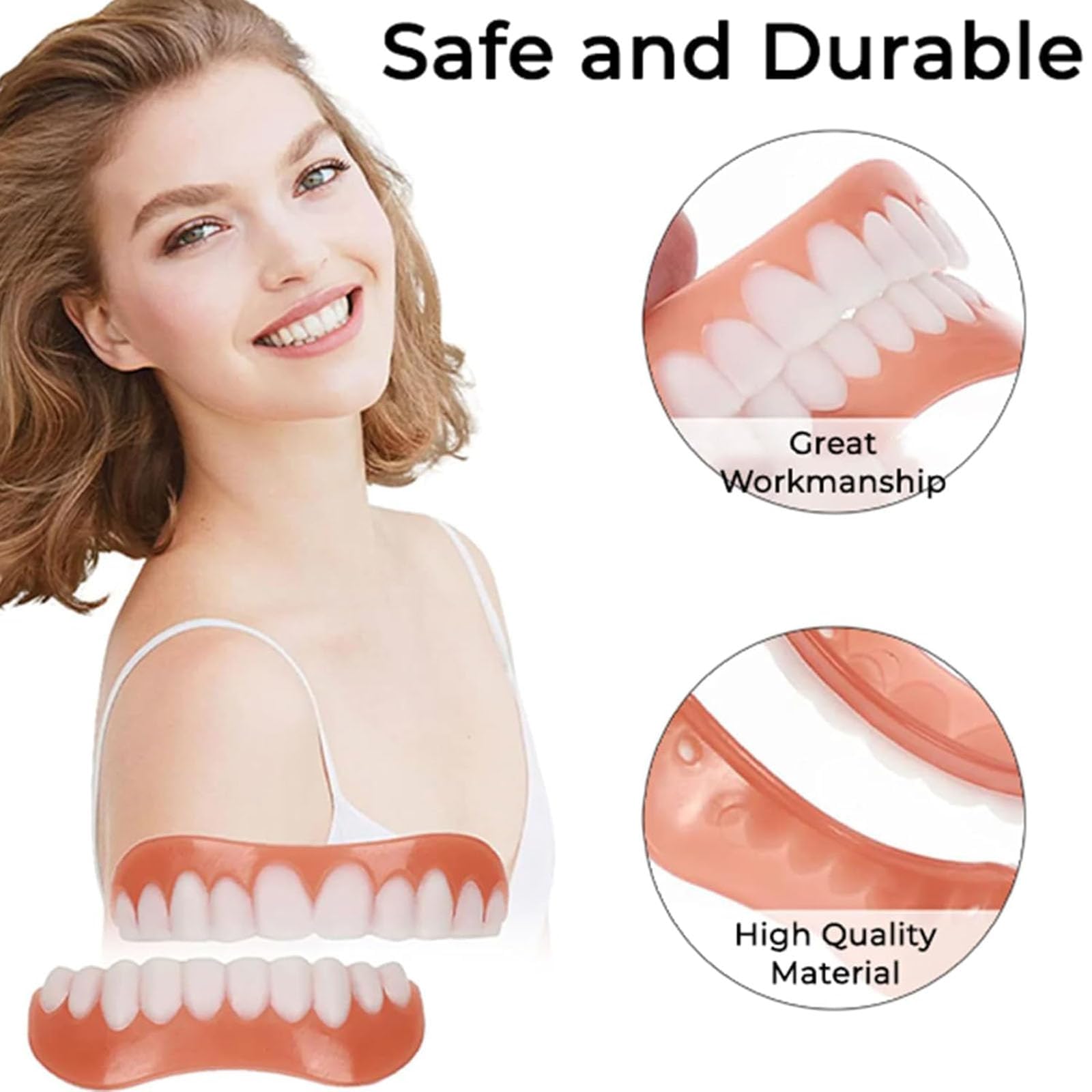 Biancat Greatfit Kit de 5 cordes dentaires en silicone Yunpso - Kit de tendage dentaire en silicone naturel et confortable - Veneers inférieurs et doux - Pour rendre votre sourire plus confiant