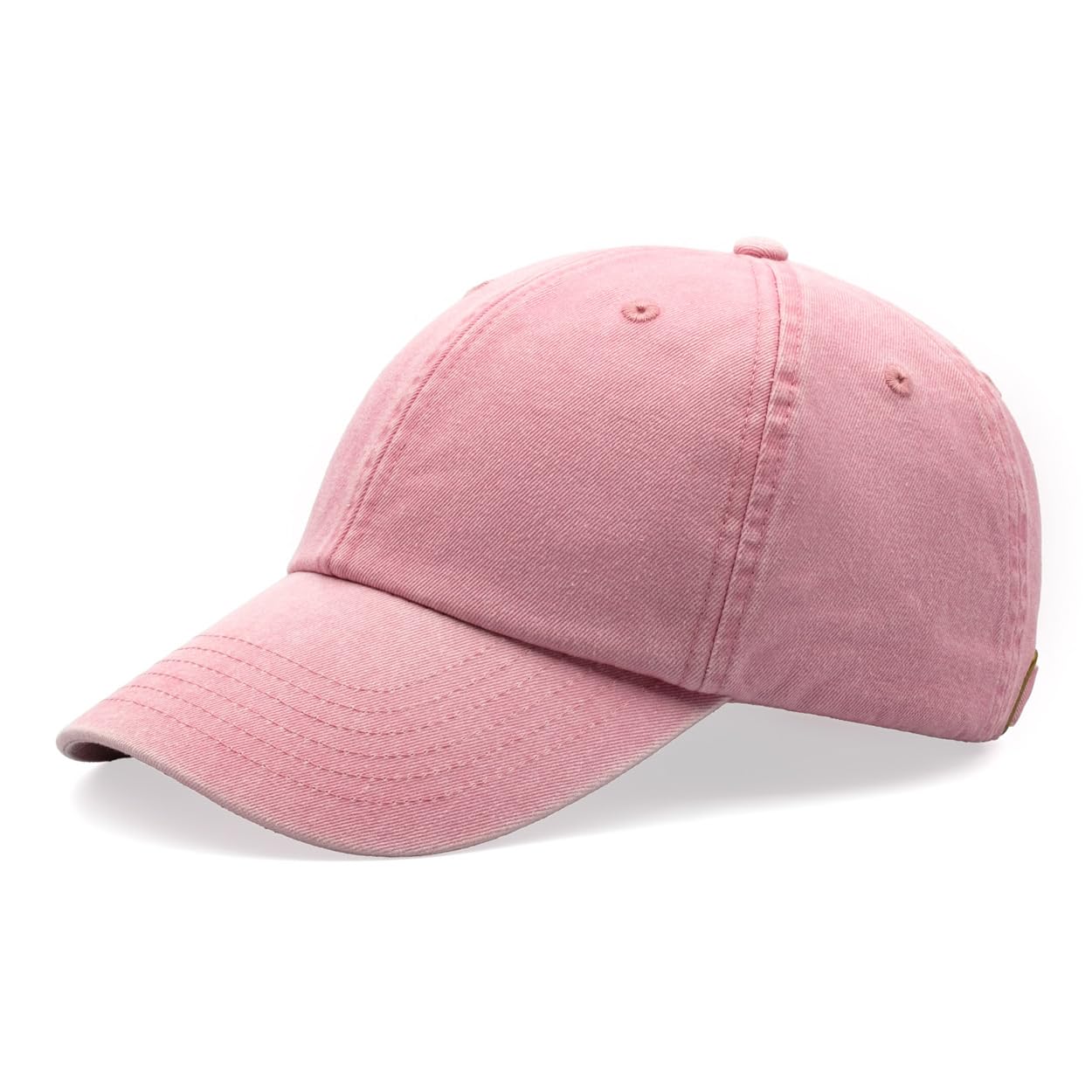 Mens Womens Baseball Cap Vintage Washed Unisex Dad Hat Adjustable Low Profile Distressed Pink