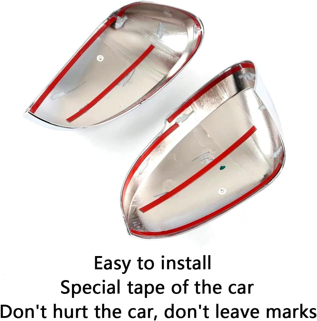 Car Accessories Fit for Nissan New Rogue 2021 2022 2023 2024 Rear View Mirror Side Molding Guard Cover Trims (Chrome) 2PCS ABS