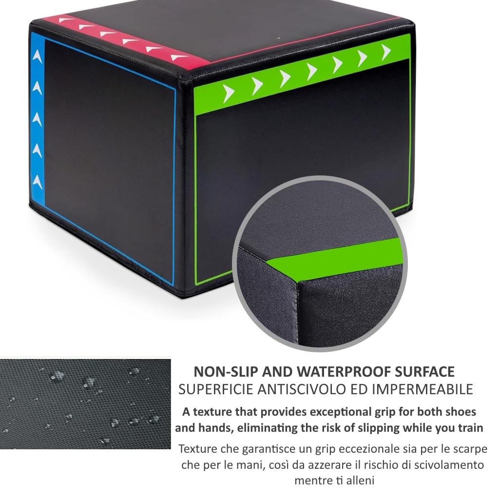 Plyo Weiche Box 3 in 1, Pliometrische Box für Crossfit, funktionelles Training, MMA HIIT Sprungwürfel aus EPE-Schaumstoff, rutschfest, 76 x 61 x 51 cm, Plattform für Zuhause und Fitnessstudio