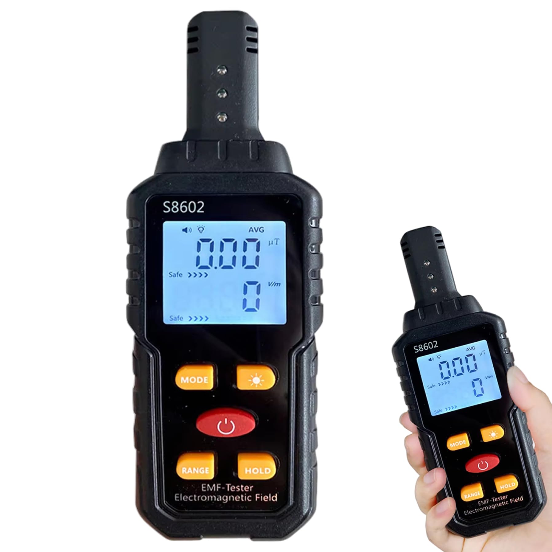 Détecteur de rayonnement Geiger Counter, LCD Affichage du détecteur de rayonnement nucléaire avec alarme sonore et lumière, compteur moniteur portable pour la maison, le bureau, le plein