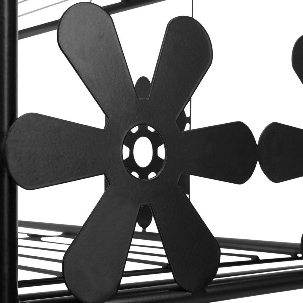Deuba® Blumenständer 2 Etagen Metall Schwarz Pflanzenständer Indoor Outdoor Blumenregal Balkon Pflanzenregal Gummifüße Garten Blumenbank Blumenhocker