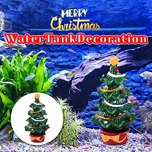 Christmas Aquarium Decor | Resin Christmas Tree Ornament | Fish Tank Holiday Decoration