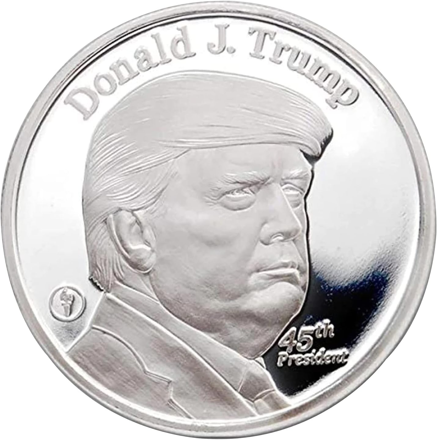 1 Troy Oz .999 Pure Silver Medal 45th President Donald Trump and The White House